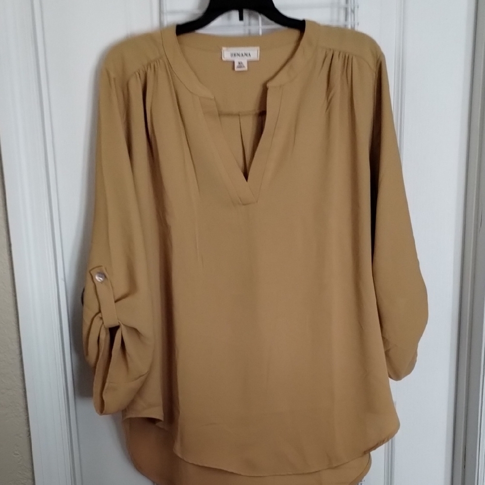 Zenana Camel Blouse